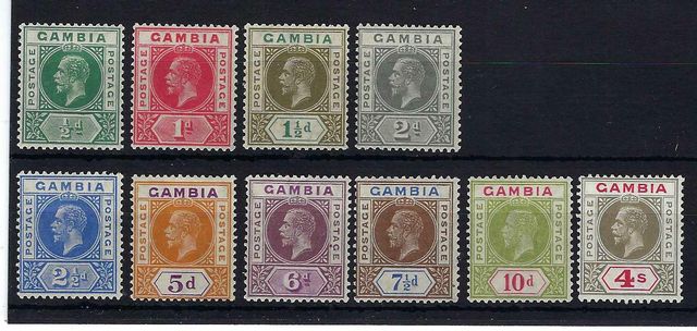 Image of Gambia SG 108/17 LMM British Commonwealth Stamp